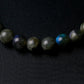 Bracelet en labradorite avec perles grises et bleues de 8 mm