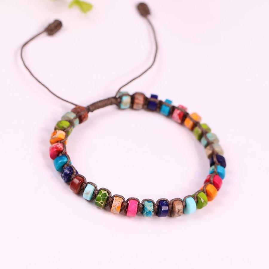 Bracelet avec pierres colorées pour équilibrer les chakras