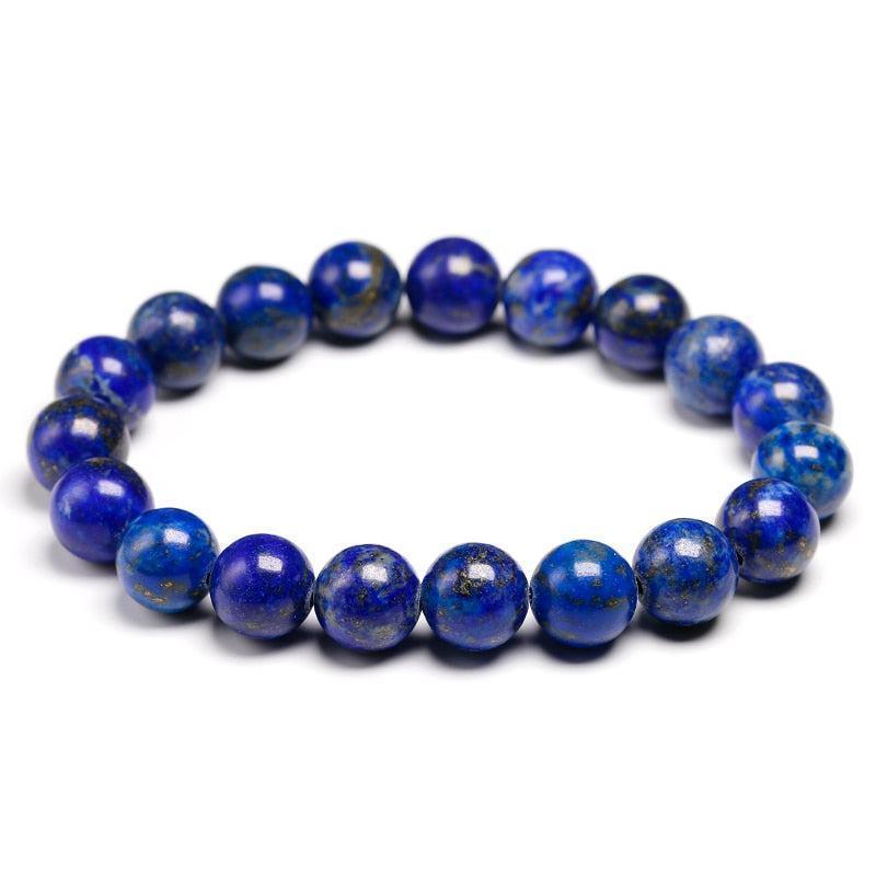Bracelet Lapis Lazuli avec détails dorés visibles
