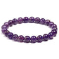 Vue latérale du bracelet en Améthyste, soulignant sa texture