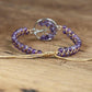 Bracelet en améthyste avec pendentif arbre de vie détaillé