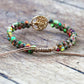 Vue rapprochée du nœud coulissant ajustable du bracelet