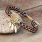 Ensemble du bracelet Shamballa montrant les plumes décoratives
