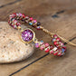 Bracelet Shamballa en orgonite posé sur une surface claire