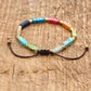Bracelet avec pierres de jaspe et perles métalliques