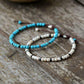 Vue d'ensemble du bracelet avec lacet ciré