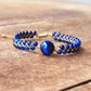 Vue d'ensemble du bracelet avec perles bleues