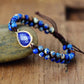 Vue latérale du bracelet Shamballa avec fermoir ajustable