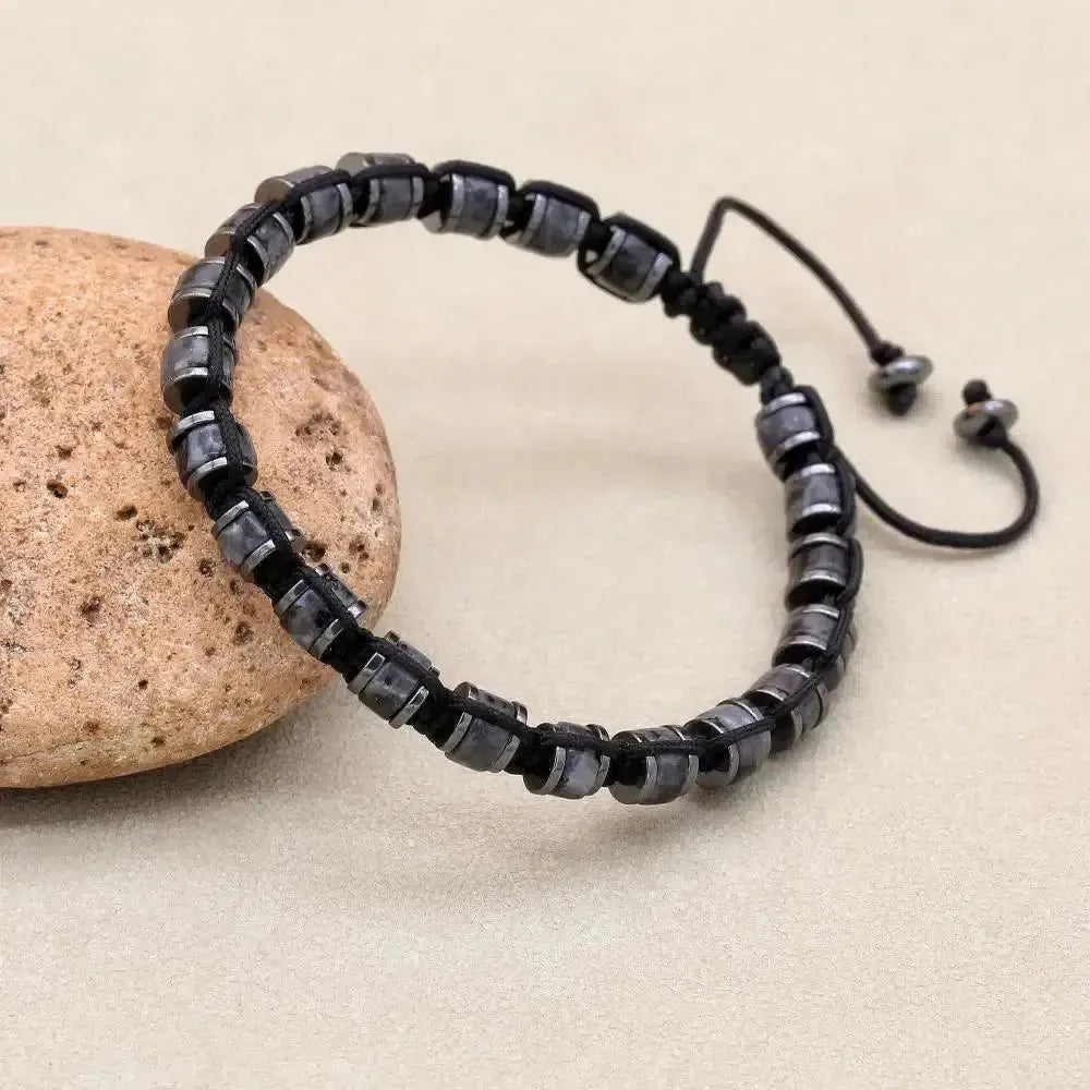 Bracelet Shamballa avec fermoir ajustable en corde