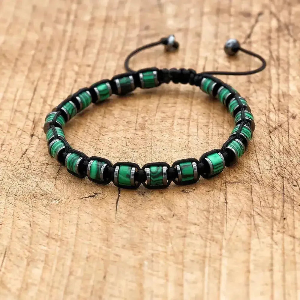 Ensemble de pierres naturelles sur bracelet Shamballa