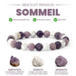 Bracelet en pierres naturelles avec perles d'améthyste et howlite