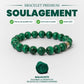 Bracelet en malachite avec perles rondes et argent 925