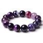 Ensemble du bracelet en agate violette, style élégant