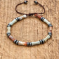 Bracelet en Shoushan et hématite sur fond blanc