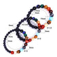 Vue latérale du bracelet montrant les différentes pierres planétaires