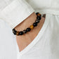 Bracelet avec perles d'obsidienne, œil de tigre et hématite