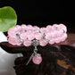 Vue d'ensemble du bracelet anti-stress en calcédoine rose