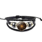 Bracelet wrap avec cabochon Sri Yantra en verre
