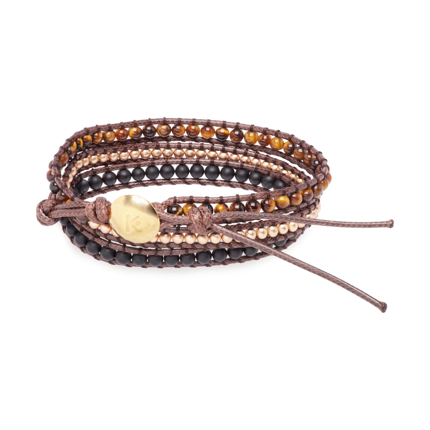 Vue d'ensemble du bracelet en pierres naturelles
