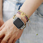 Détail du symbole Om sur bracelet améthyste