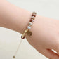 Bracelet en pierre de Shoushan avec médaillon zodiaque doré