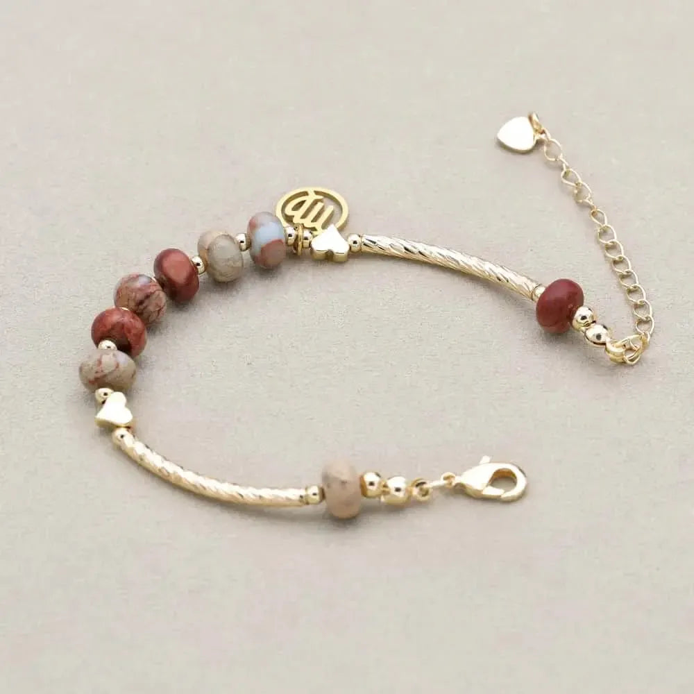 Détail du médaillon astrologique sur bracelet en pierre de Shoushan