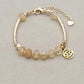 Ensemble de pierres naturelles et perles dorées du bracelet
