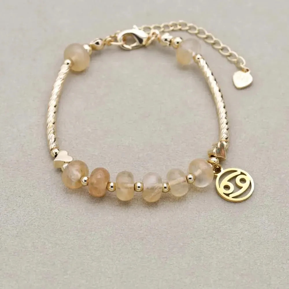 Ensemble de pierres naturelles et perles dorées du bracelet