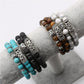 Bracelet double rangs avec pierres et tête de Bouddha