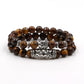Bracelet unisexe en pierres variées et Bouddha