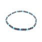 Bracelet de cheville en hématite, perles bleues et vertes