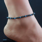 Bracelet de cheville en hématite et pierres naturelles colorées