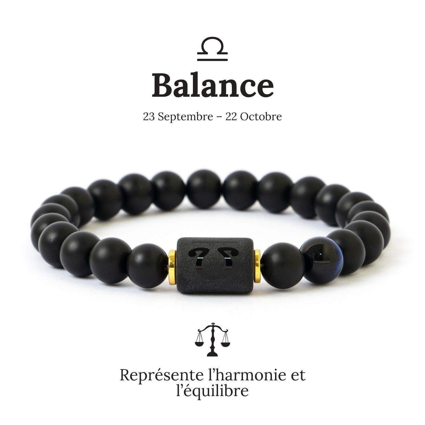 Bracelet pour Poissons, malachite au centre, favorisant l'équilibre émotionnel
