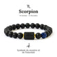 Bracelet avec symbole du zodiaque et pierre naturelle, vue d'ensemble