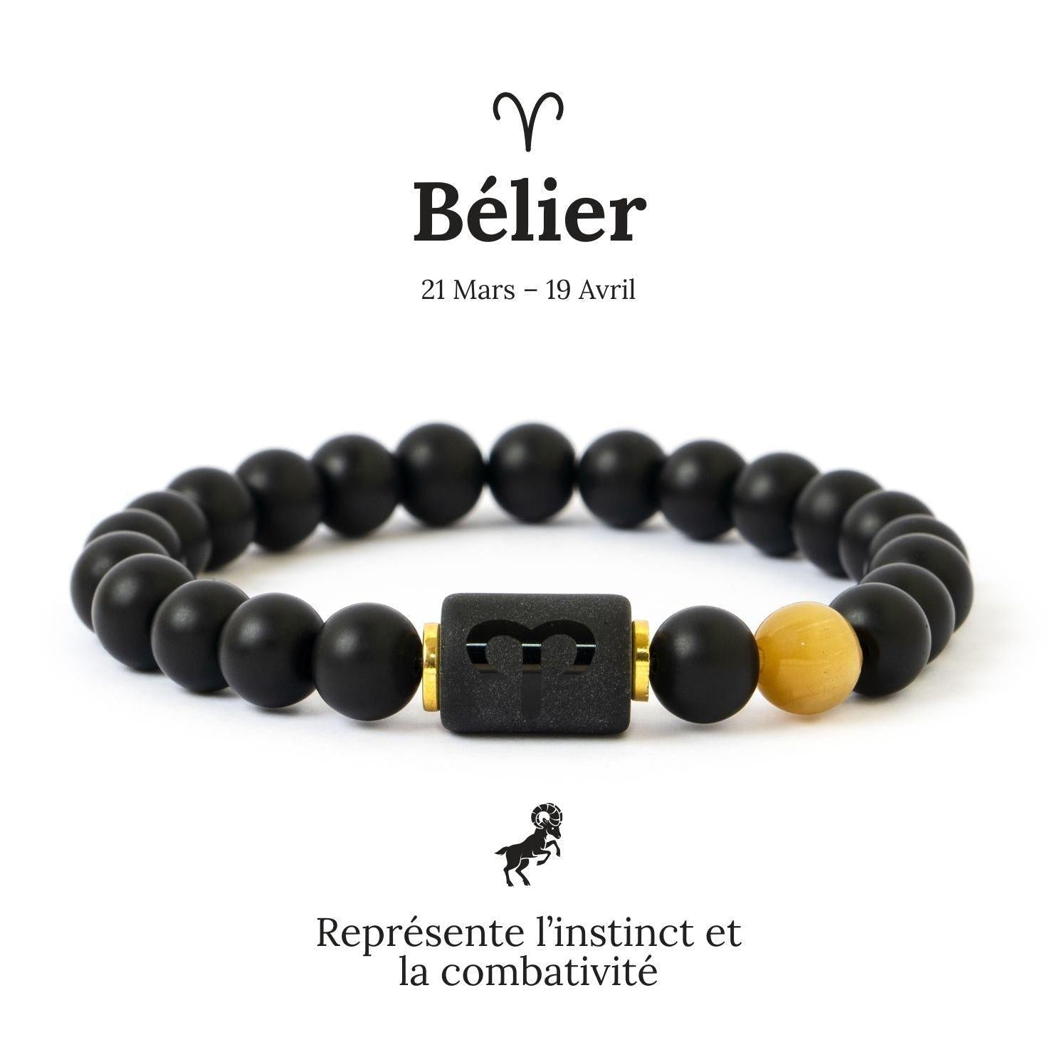 Vue rapprochée d'un bracelet astrologique orné d'une pierre spécifique