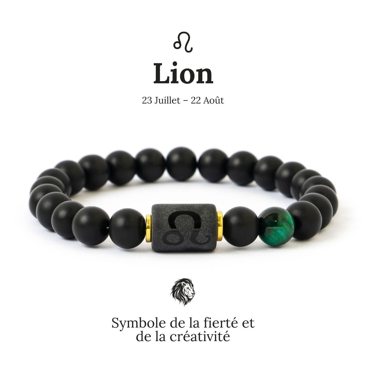 Zoom sur un bracelet astrologique, mettant en valeur la pierre naturelle