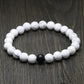 Bracelet en Onyx noir et Howlite blanche, contraste élégant