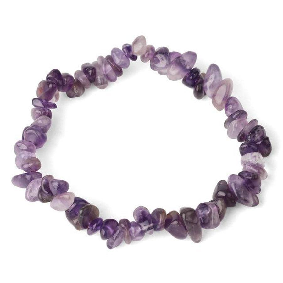 Bracelet en pierres irrégulières avec nuances de rose et violet