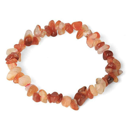 Bracelet en pierres naturelles aux nuances de rouge et orange