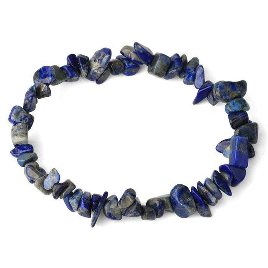 Bracelet en pierres naturelles violettes et blanches sur fond neutre