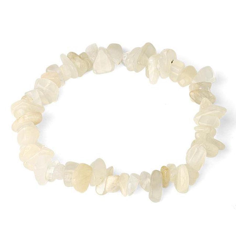 Bracelet en pierres irrégulières vertes et bleues, vue de côté