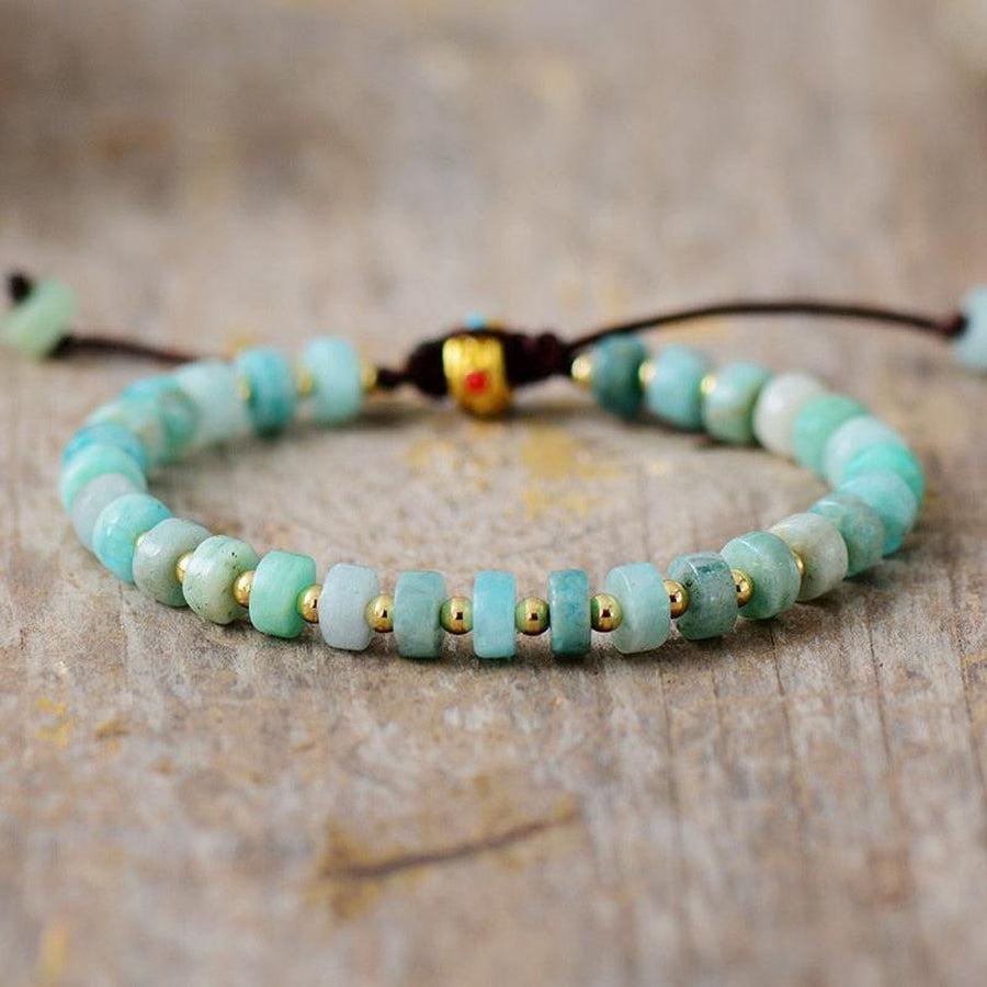 Bracelet en jade avec nœud coulissant et perles assorties
