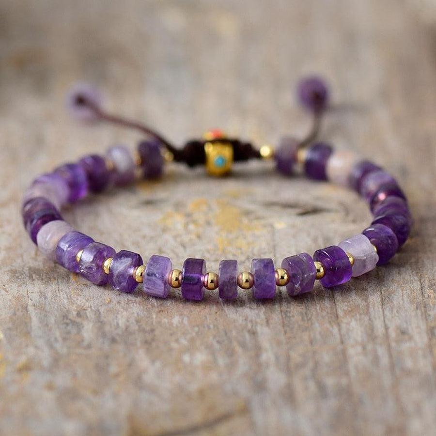Bracelet en amazonite, perles dorées et finition artisanale