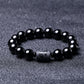 Bracelets en obsidienne noire avec gravures dragon et phénix