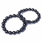 Bracelet homme avec perles de 12 mm et gravure dragon