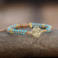 Bracelet en turquoise et howlite avec médaillon chakra