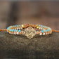 Bracelet mixte en turquoise et howlite, vue latérale