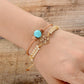 Vue détaillée du médaillon muladhara sur bracelet