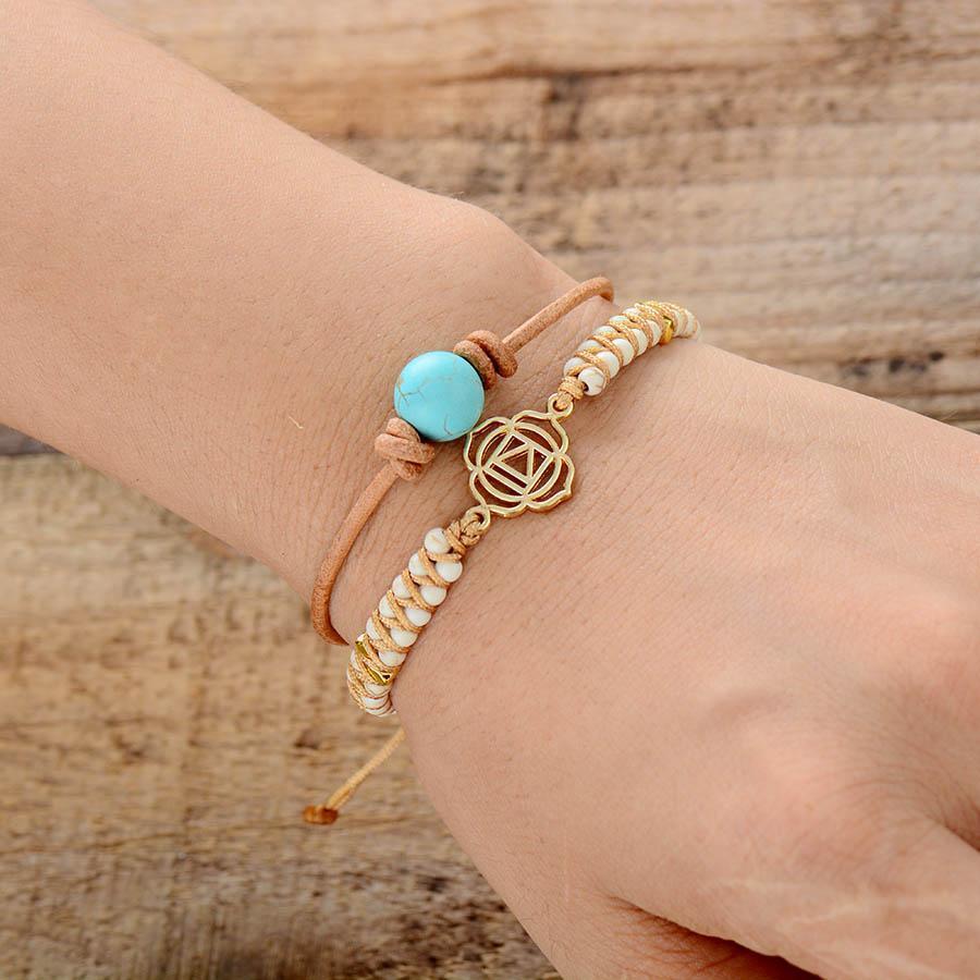 Vue détaillée du médaillon muladhara sur bracelet