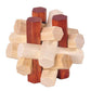 Casse-tête hexagonal en bois avec pièces assemblées